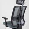 для руководителя TopChairs Post офисное серое обивка сетка ткань крестовина пластик в Санкт-Петербурге