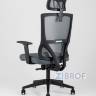 для руководителя TopChairs Local офисное серое обивка сетка ткань крестовина пластик в Санкт-Петербурге