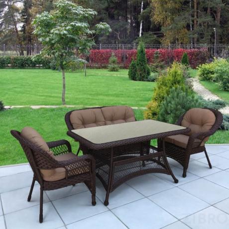 Комплект плетеной мебели T130/LV-520BB-Brown_Beige в Санкт-Петербурге