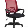 Компьютерное кресло TopChairs Simple офисное красное в обивке из текстиля с сеткой, механизм качания Top Gun в Санкт-Петербурге
