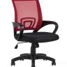 Компьютерное кресло TopChairs Simple офисное красное в обивке из текстиля с сеткой, механизм качания Top Gun в Санкт-Петербурге