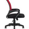 Компьютерное кресло TopChairs Simple офисное красное в обивке из текстиля с сеткой, механизм качания Top Gun в Санкт-Петербурге