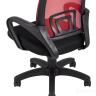 Компьютерное кресло TopChairs Simple офисное красное в обивке из текстиля с сеткой, механизм качания Top Gun в Санкт-Петербурге