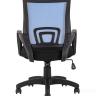 Компьютерное кресло TopChairs Simple офисное синее в обивке из текстиля с сеткой, механизм качания Top Gun в Санкт-Петербурге