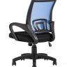 Компьютерное кресло TopChairs Simple офисное синее в обивке из текстиля с сеткой, механизм качания Top Gun в Санкт-Петербурге