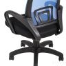 Компьютерное кресло TopChairs Simple офисное синее в обивке из текстиля с сеткой, механизм качания Top Gun в Санкт-Петербурге