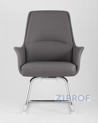 TopChairs Viking офисное серое обивка экокожа, металлический каркас