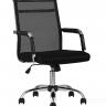 Компьютерное кресло TopChairs Clerk офисное черное в обивке из экокожи, механизм качания Top Gun в Санкт-Петербурге